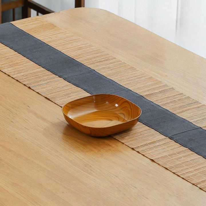 Assiette en bois à soupe marron clair Assiette en bois à soupe marron clair