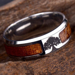 Bague en bois arbre de vie