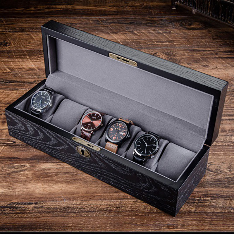 Boite à montre en bois avec serrure Boite à montre en bois avec serrure