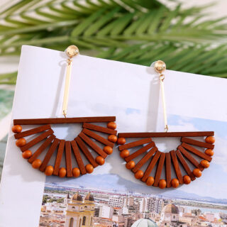 Boucles d’oreilles en bois ethniques