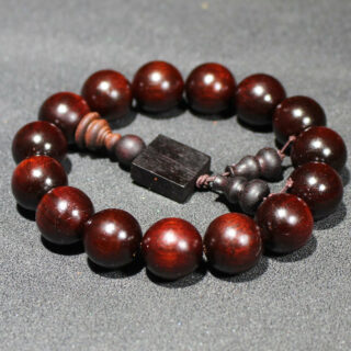 Bracelet en bois perles de prière 15mm