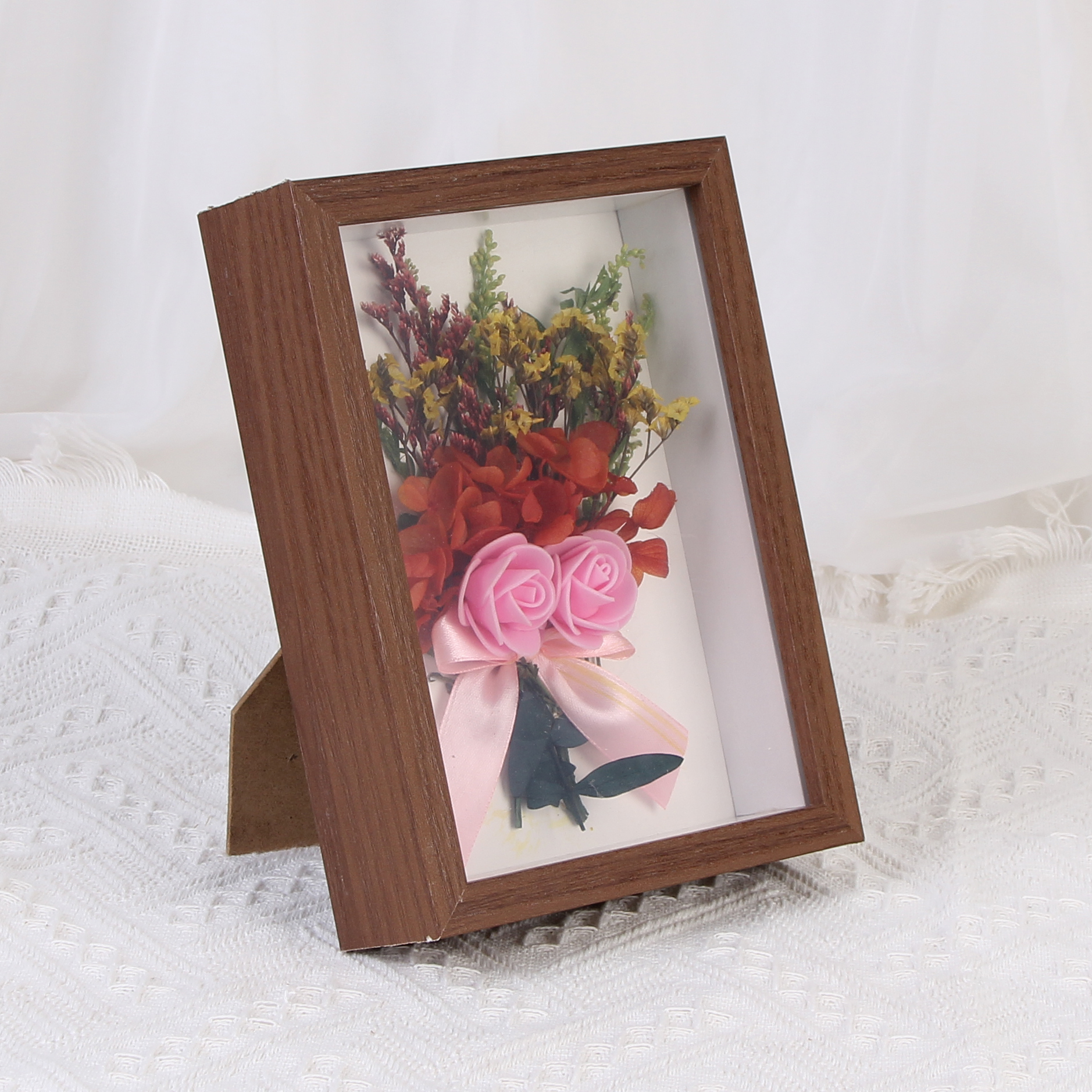 Cadre photo en bois marron profond Cadre photo en bois marron profond