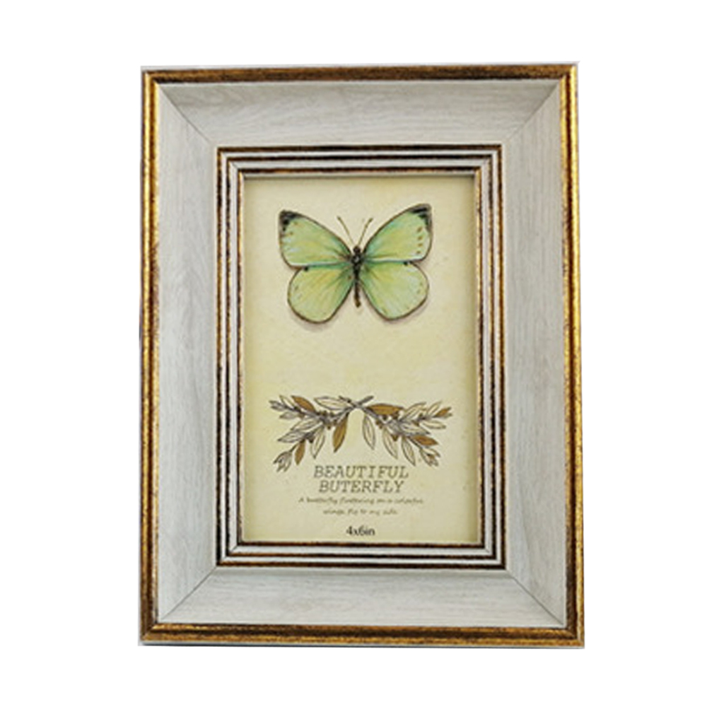 Cadre photo en bois vintage blanc Cadre photo en bois vintage blanc