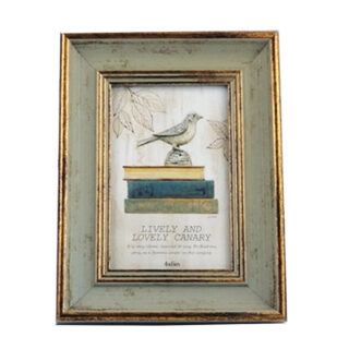 Cadre photo en bois vintage vert