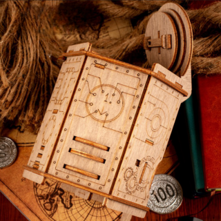 Casse tête en Bois coffre fort