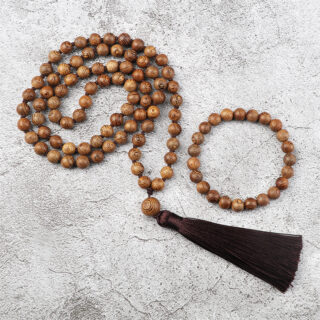 Collier en bois de Méditation