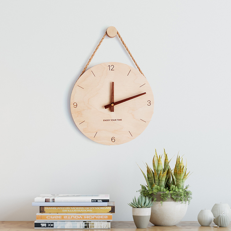 Horloge en bois style japonais Horloge style japonais en bois