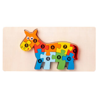 Jouet en bois Montessori âne