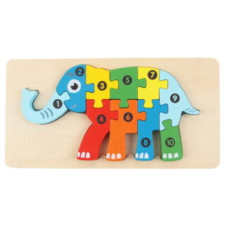 Jouet en bois Montessori éléphant