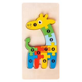 Jouet en bois Montessori girafe
