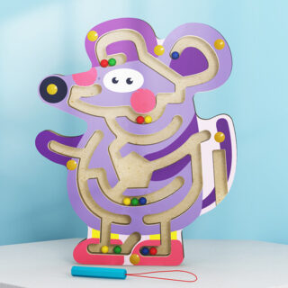 Jouet en bois Montessori labyrinthe rat