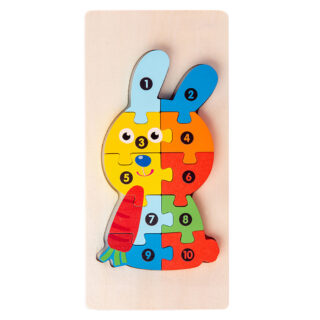 Jouet en bois Montessori lapin