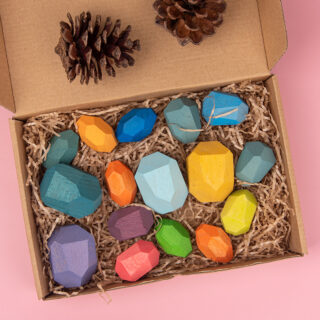 Jouet en bois Montessori l'équilibre des pierres