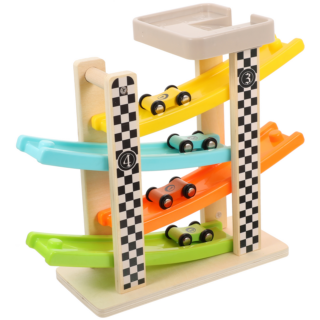 Jouet en bois Montessori piste de course