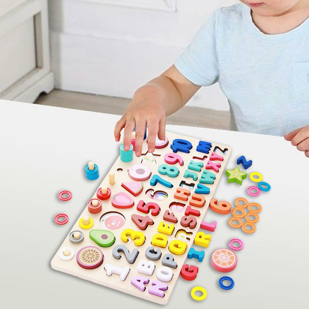 Jouet en bois d'apprentissage montessori