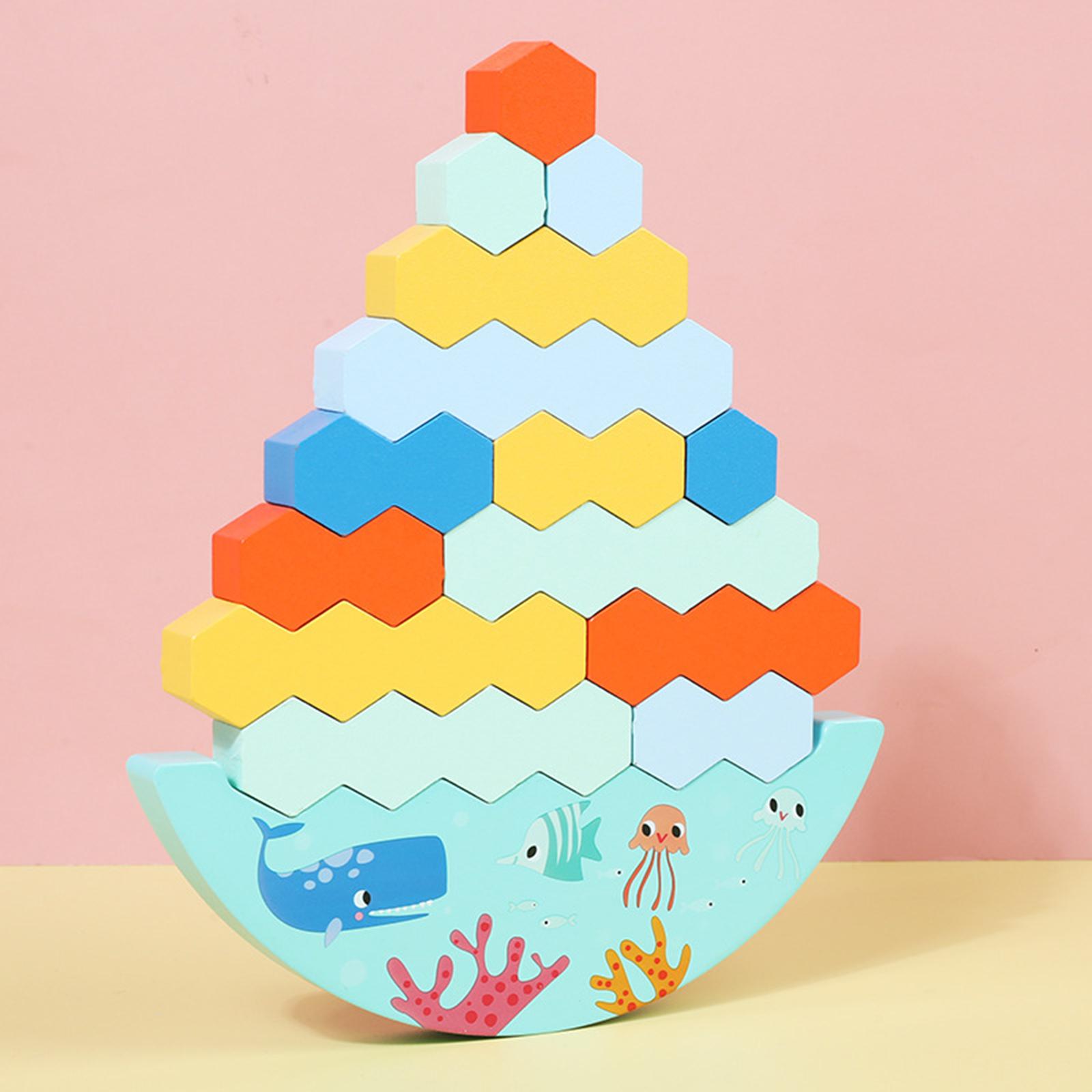 Jouet en bois Montessori à empiler Jouet en bois montessori à empiler