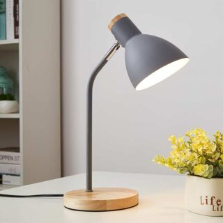 Luminaire en bois de bureau gris