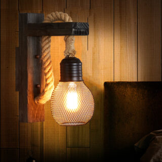 Luminaire rétro en bois