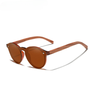 Lunettes de soleil en bois polarisées marron
