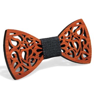 Noeud papillon en bois dentelle