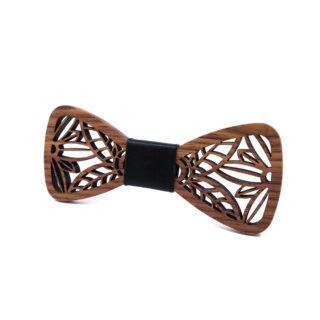Nœud papillon en bois noir