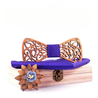 Noeud papillon en bois violet