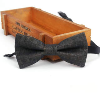 Noeud papillon en liége noir