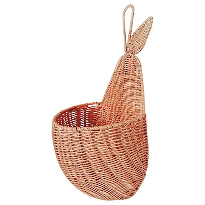Panier en osier à accrocher au mur - Déconome
