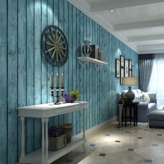 Papier peint en bois marin bleu