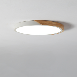 Plafonnier en bois led blanc