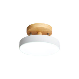 Plafonnier en bois moderne blanc