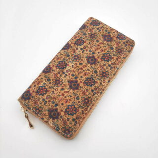 Portefeuille en liège fleurs