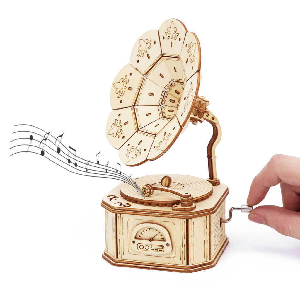 Puzzle 3D boite a musique en bois