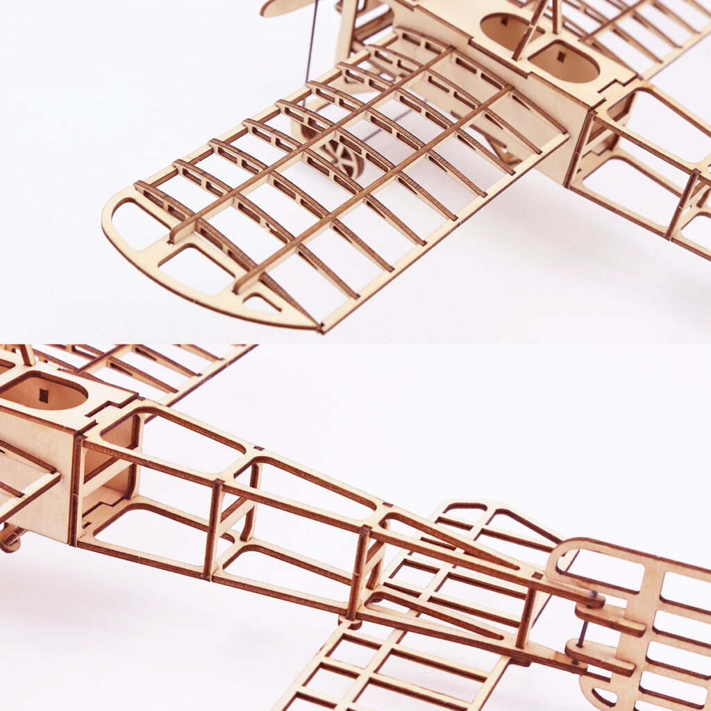 Puzzle 3D en bois Blériot XI matériau