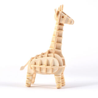 Puzzle 3D en bois Girafe