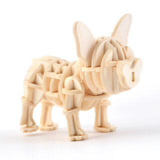 Puzzle 3D en bois bulldog français