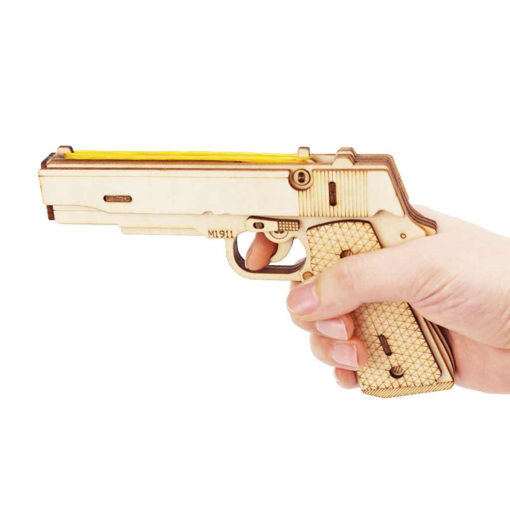Puzzle 3D pistolet en bois