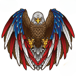 Puzzle en bois adulte aigle