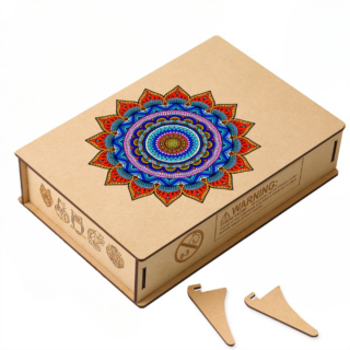 Puzzle en bois adulte mandalá coloré