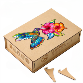 Puzzle en bois adulte oiseau coloré
