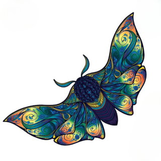 Puzzle en bois adulte papillon