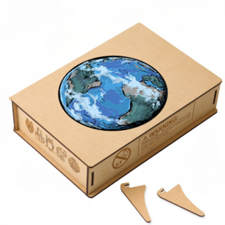 Puzzle en bois adulte planète terre