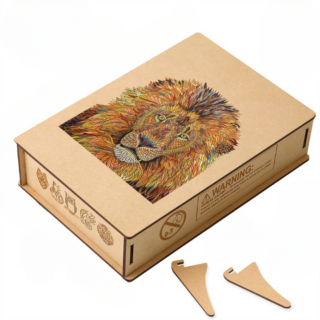 Puzzle en bois adulte roi de la jungle