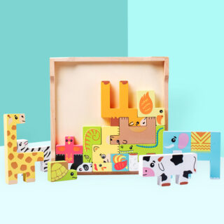Puzzle en bois bébé animaux