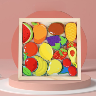 Puzzle en bois bébé fruits