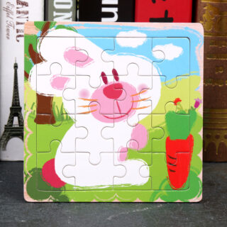 Puzzle en bois bébé lapin