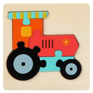 Puzzle en bois bébé tracteur