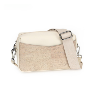 Sac en liège et cuir blanc