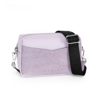 Sac en liège et cuir violet