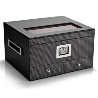 Boîte à Cigares Noir en Bois